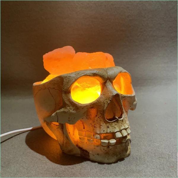 Skull salt outlet lamp