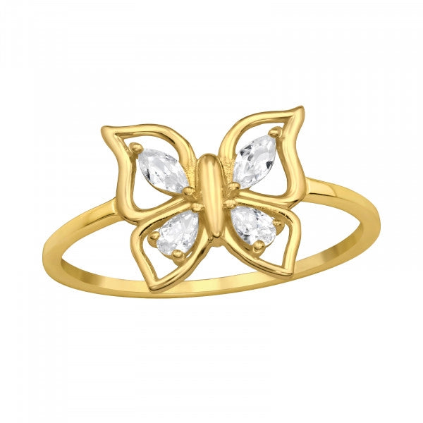 Butterfly Gold Plated  Ring