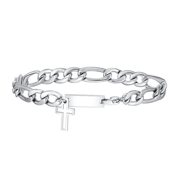 Steel Cross Bracelet 