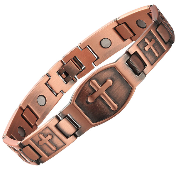 Copper Cross Bracelet