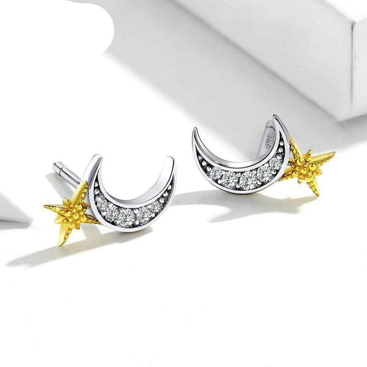 Moon and Star Earrings