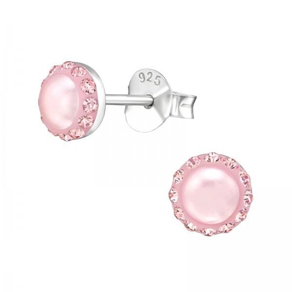 Silver Round Ear Studs Earrings