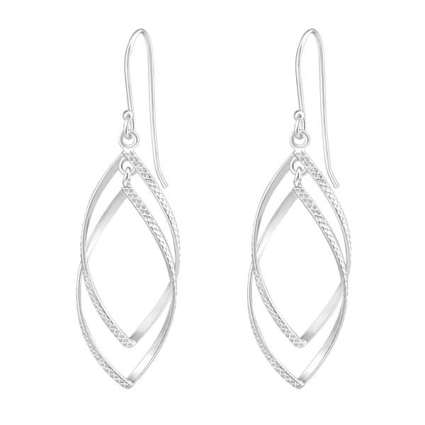 Silver Twisted Earrings