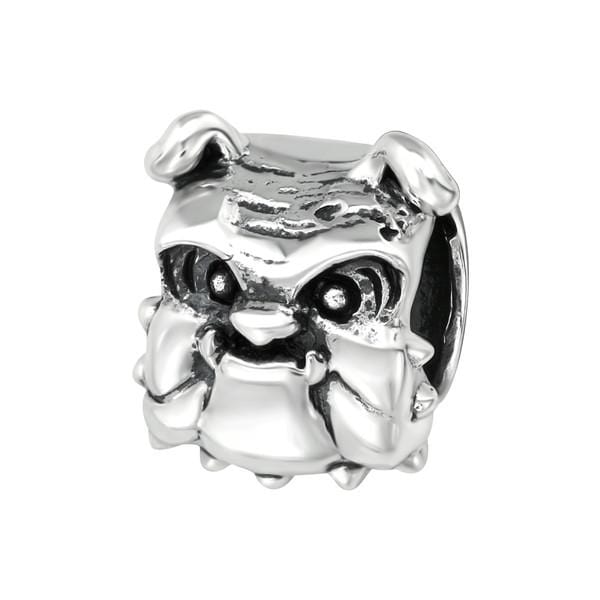 Silver Dog Charm Bead