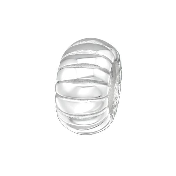 Silver Round Charm Bead