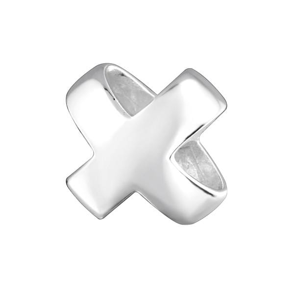 Silver Cross Charm Bead