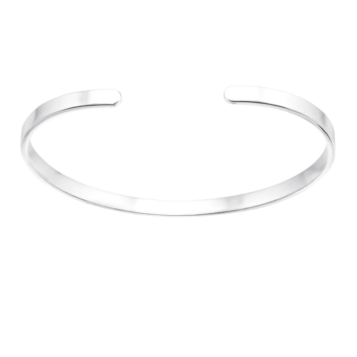 Silver Plain Bangle for Women