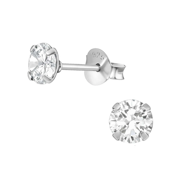 Platinum Round Earrings