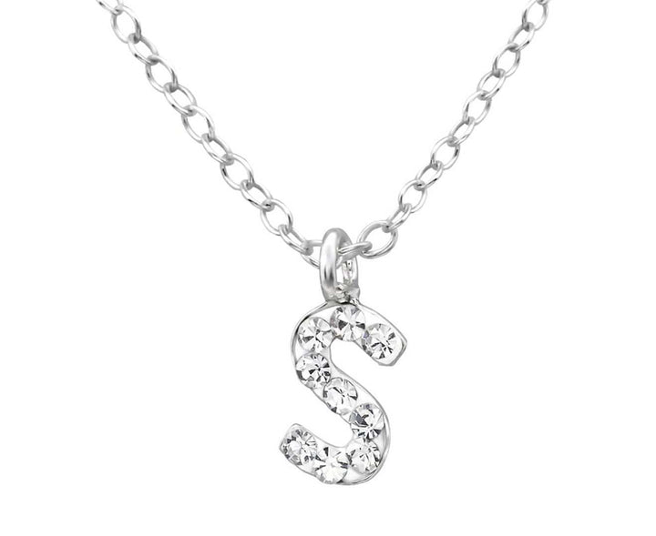 Children's Sterling Silver Letter S Necklace