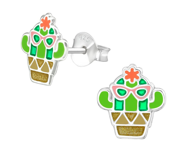 Kids Sterling silver Cactus earring