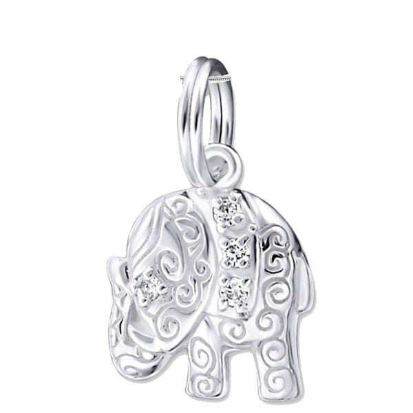 Silver Elephant Charm