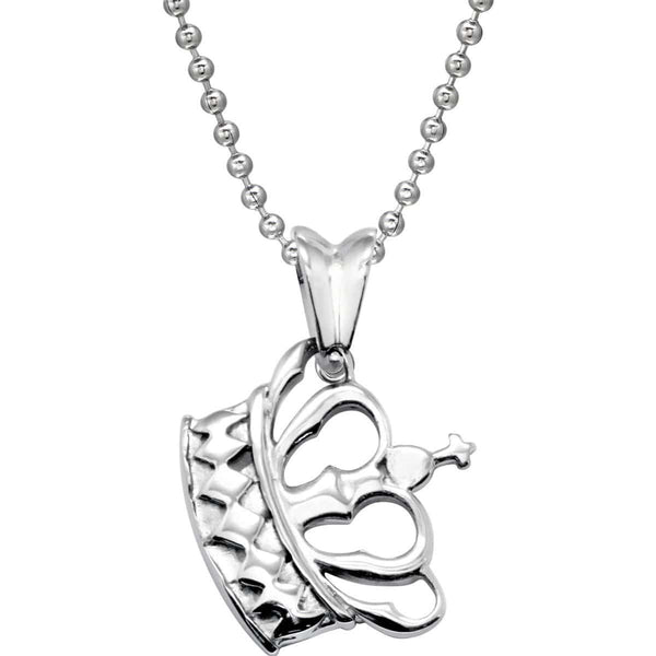 Stainless Steel Pendant Crown Necklace