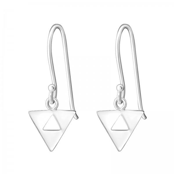 Silver Triangle Earrings