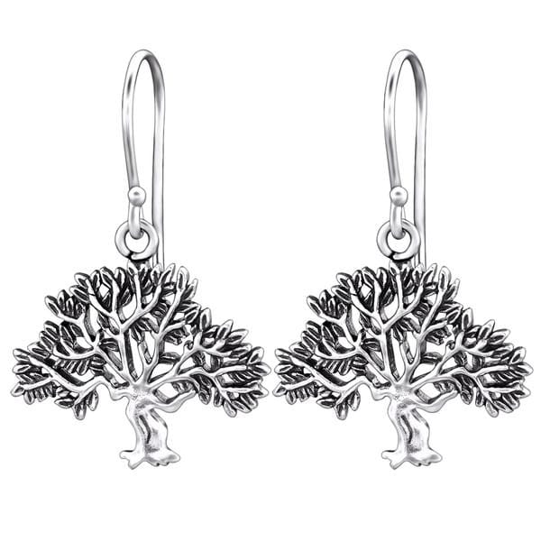 Silver Tree Earrings