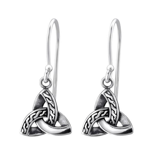 Silver Trinity Knot Earrings