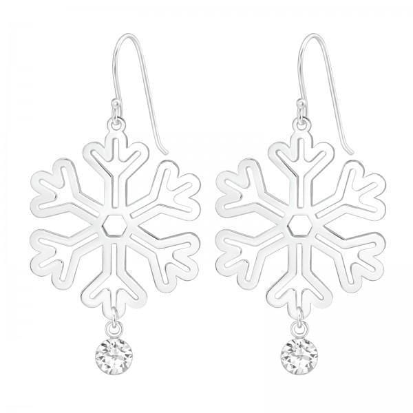 Silver Snowflake Earrings