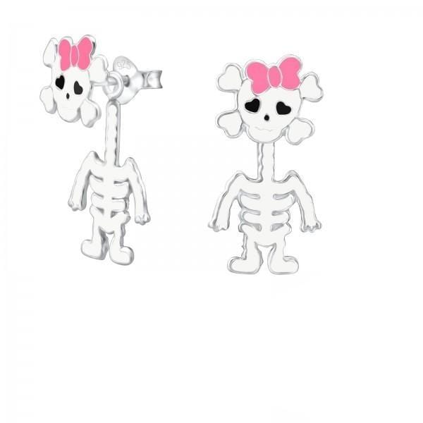 Silver Skeleton Earrings