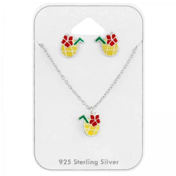 Children's Pineapple Juice Earrings Set