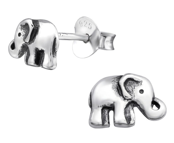 Kids Sterling Silver Elephant Ear Studs