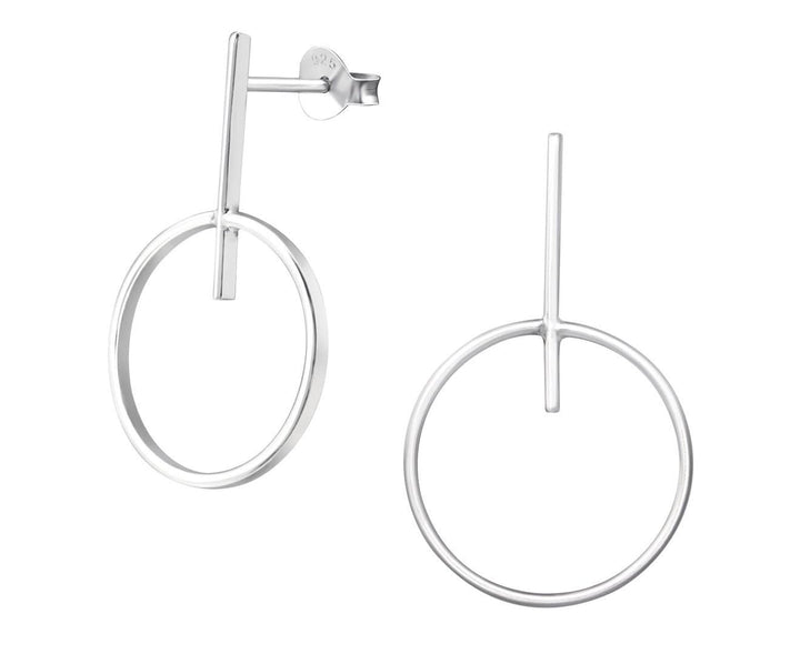 Sterling Silver Geometric Ear Studs