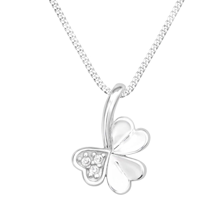 Silver Three-Leaf Clover Necklace