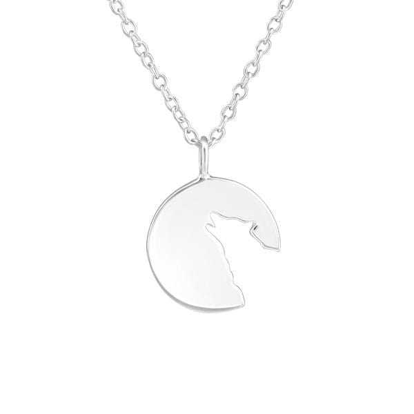 Sterling Silver Wolf Necklace