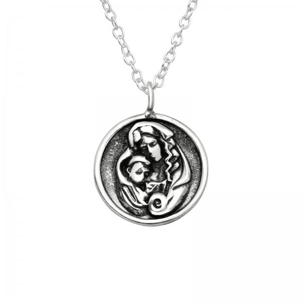 Silver Mary Necklace