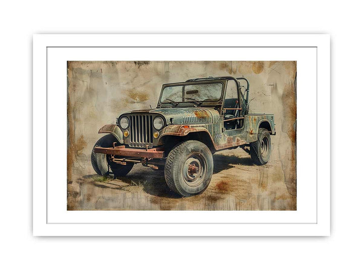 Vinatge Jeep Poster Print