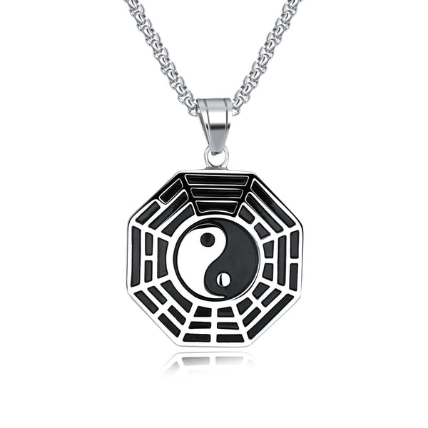 Stainless Steel Buddhism Eight-Diagram Pendant