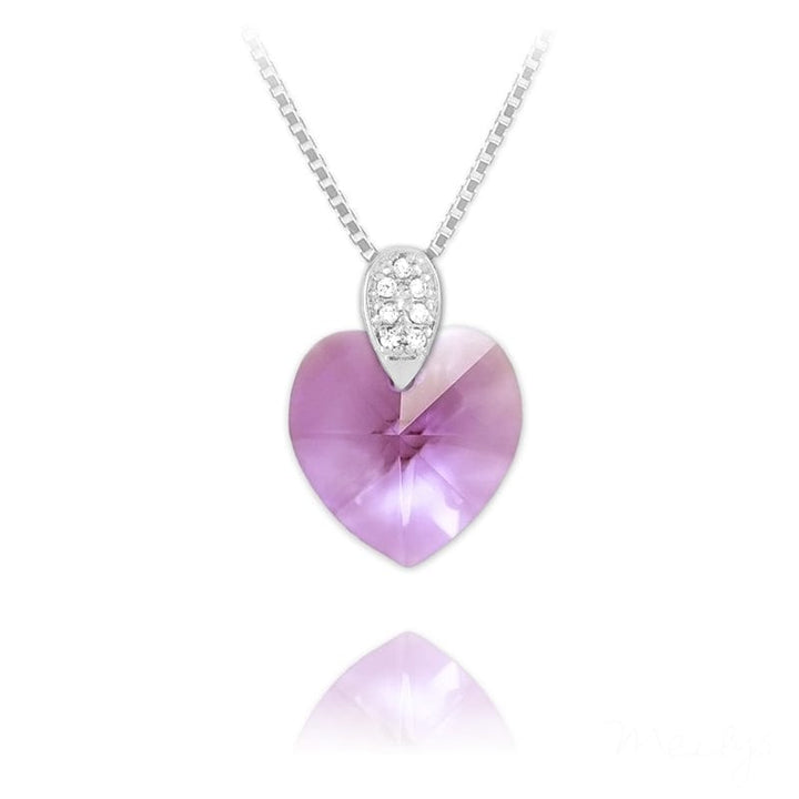 Silver Heart Rhodium Necklace for Women