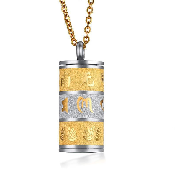 Stainless Steel Gold Plated Buddhism Pendant