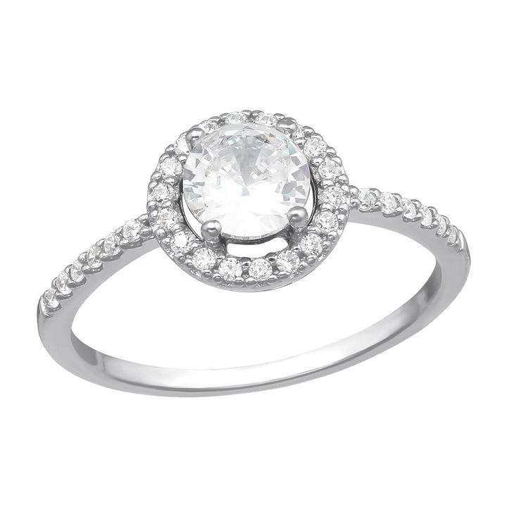 Silver Solitaire Ring