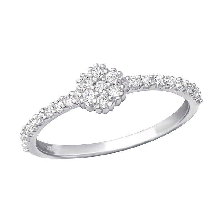 Silver Round Cubic Zirconia Ring