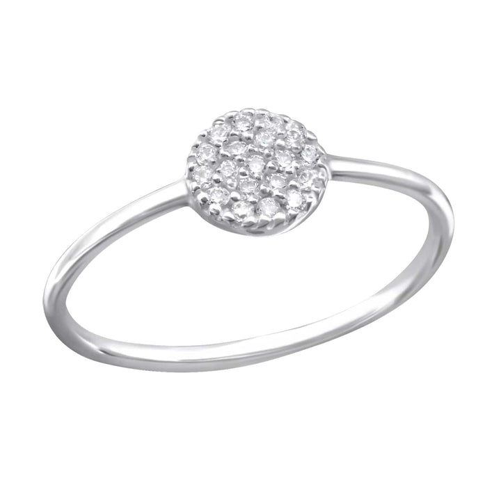 Silver Round Cubic Zirconia Ring