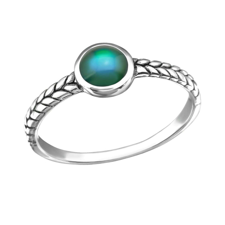 Silver Oxidized Mood Ring