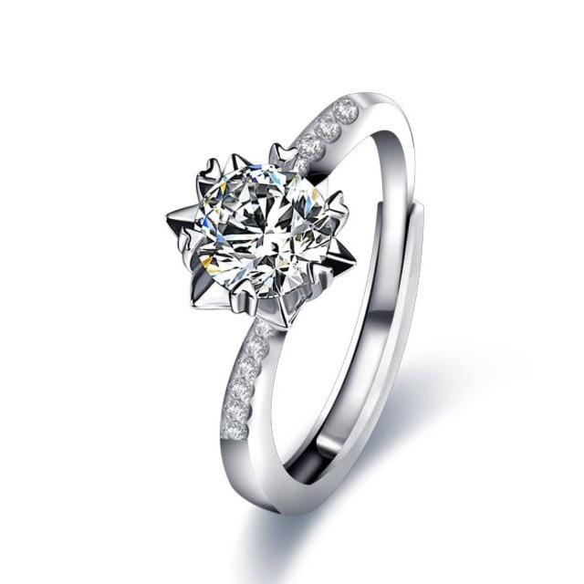 Moissanite Solitaire Wedding Ring