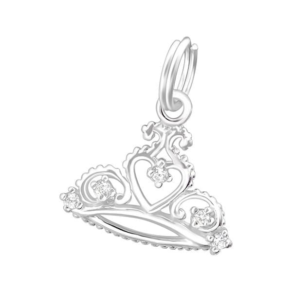 Silver Crown Charm