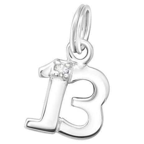 Silver "13" Charm