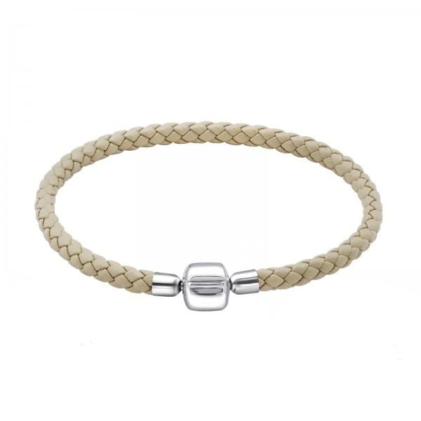 Leather Bracelet Silver