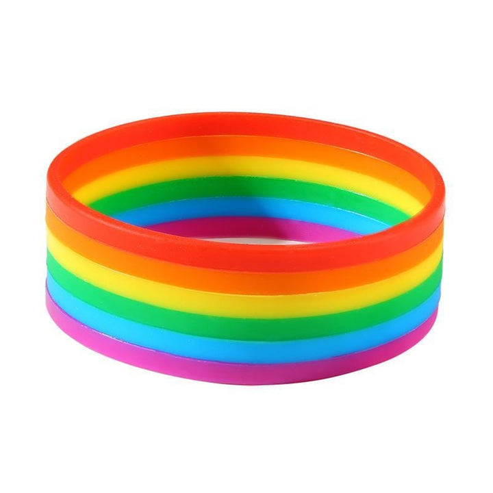 Silicone Gay Pride Rainbow Bracelet