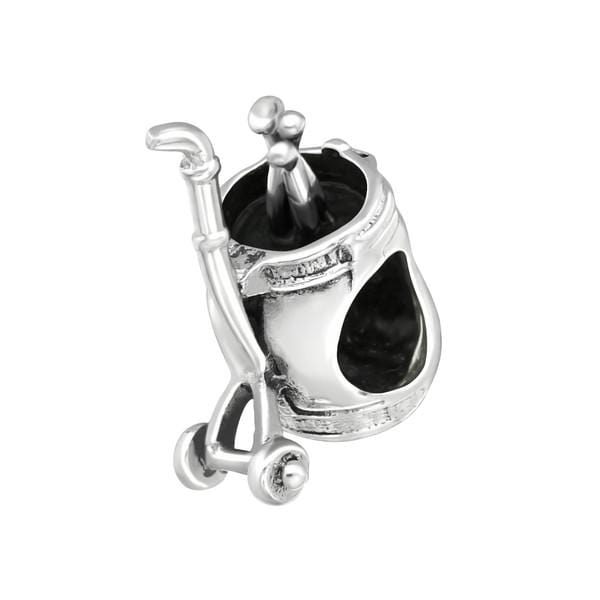 Silver Golf Bag Set Charm Bead