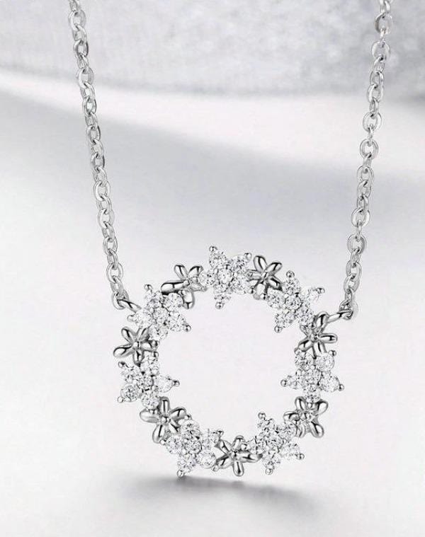 Silver Floral Jewelry Set