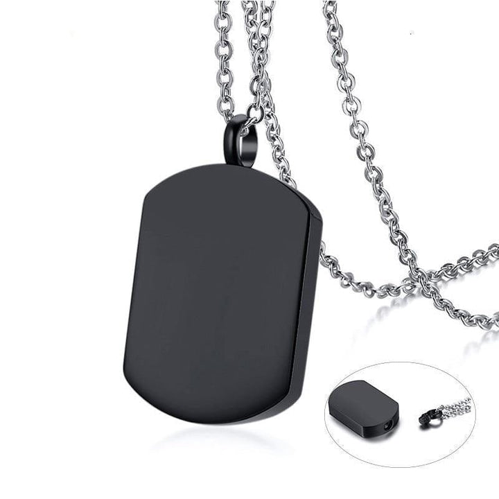 Mens Cremation Urn Pendant Necklace