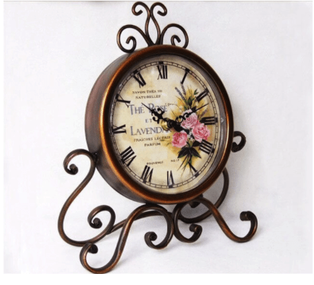 Shabby Chic Vintage Silent Desktop Clock